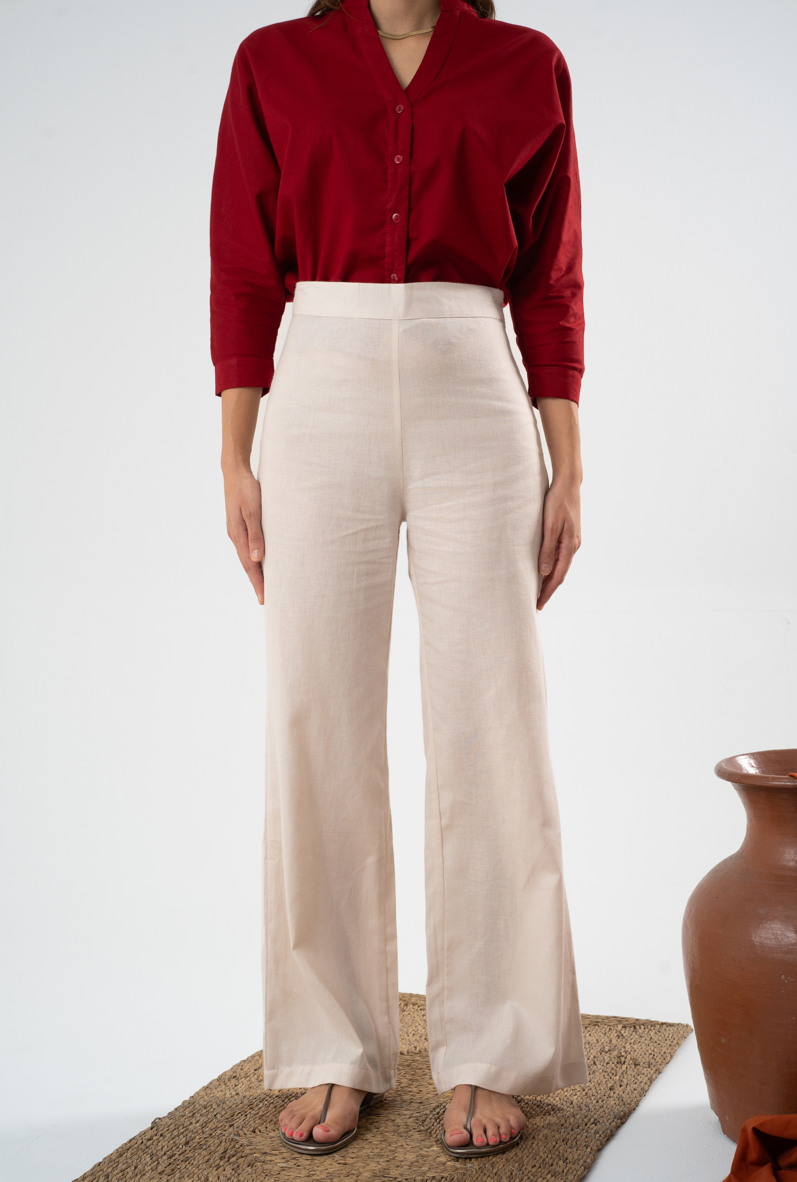 Siena Linen Pant in Beige