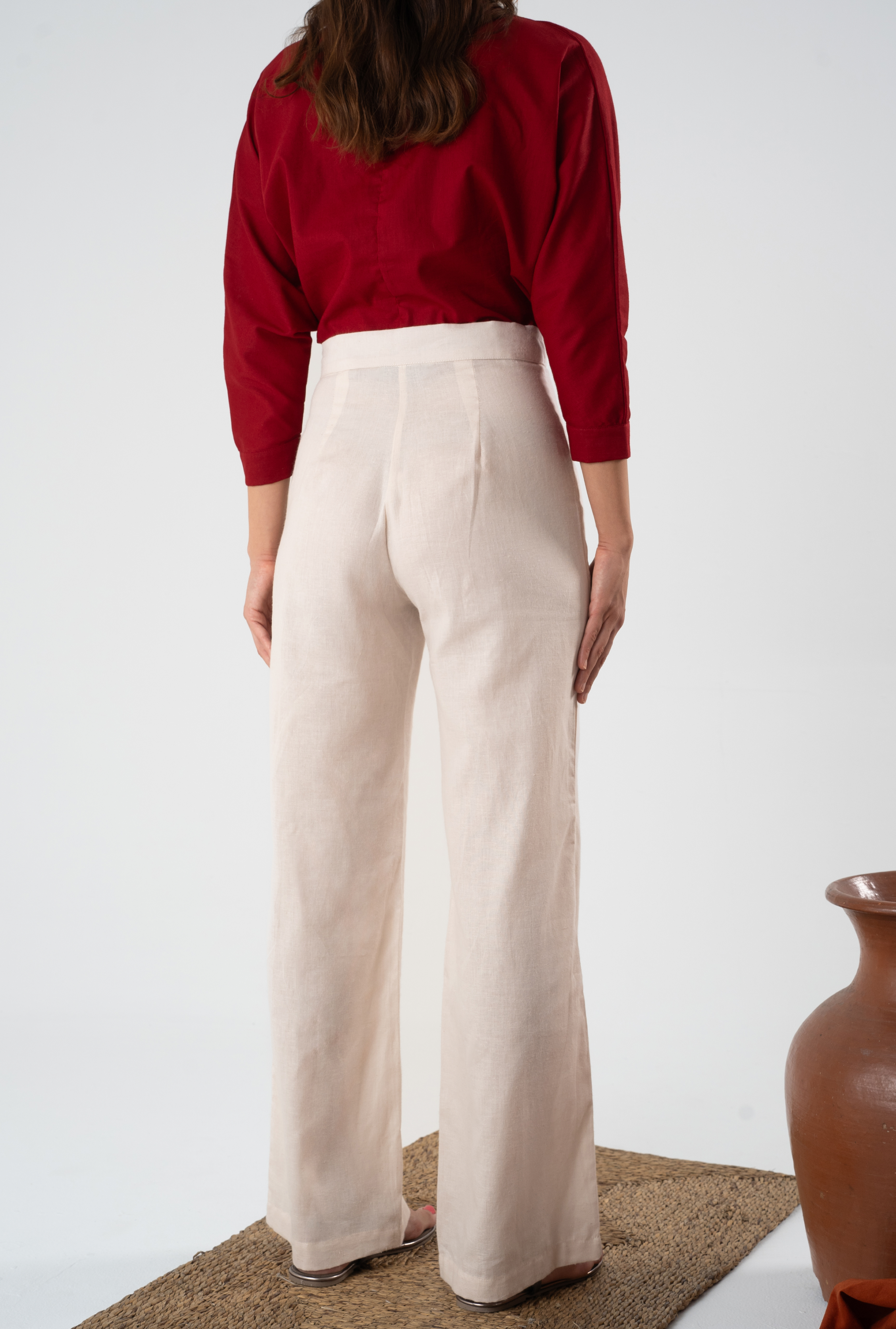 Siena Linen Pant in Beige