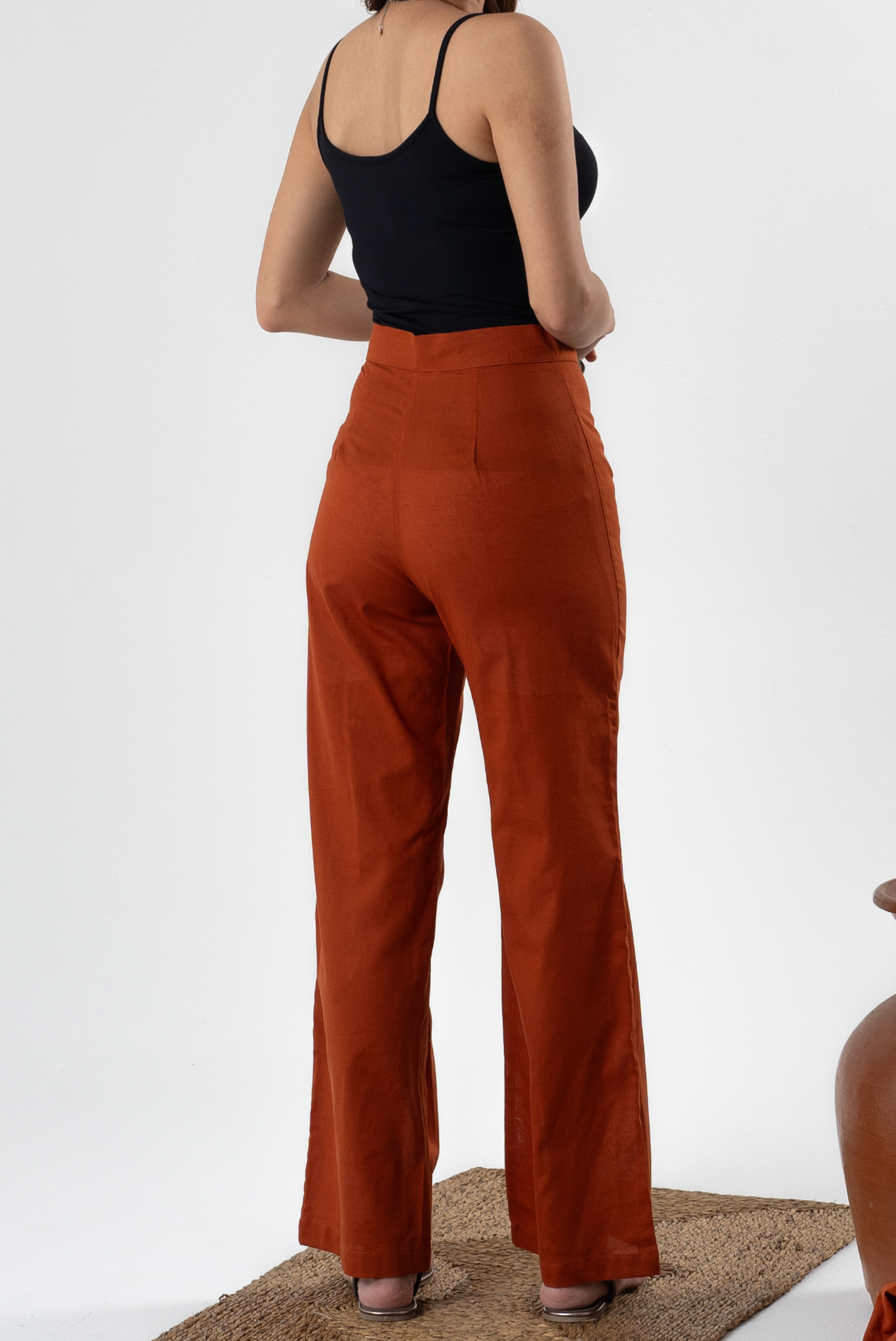 Siena Linen pant in Terracotta