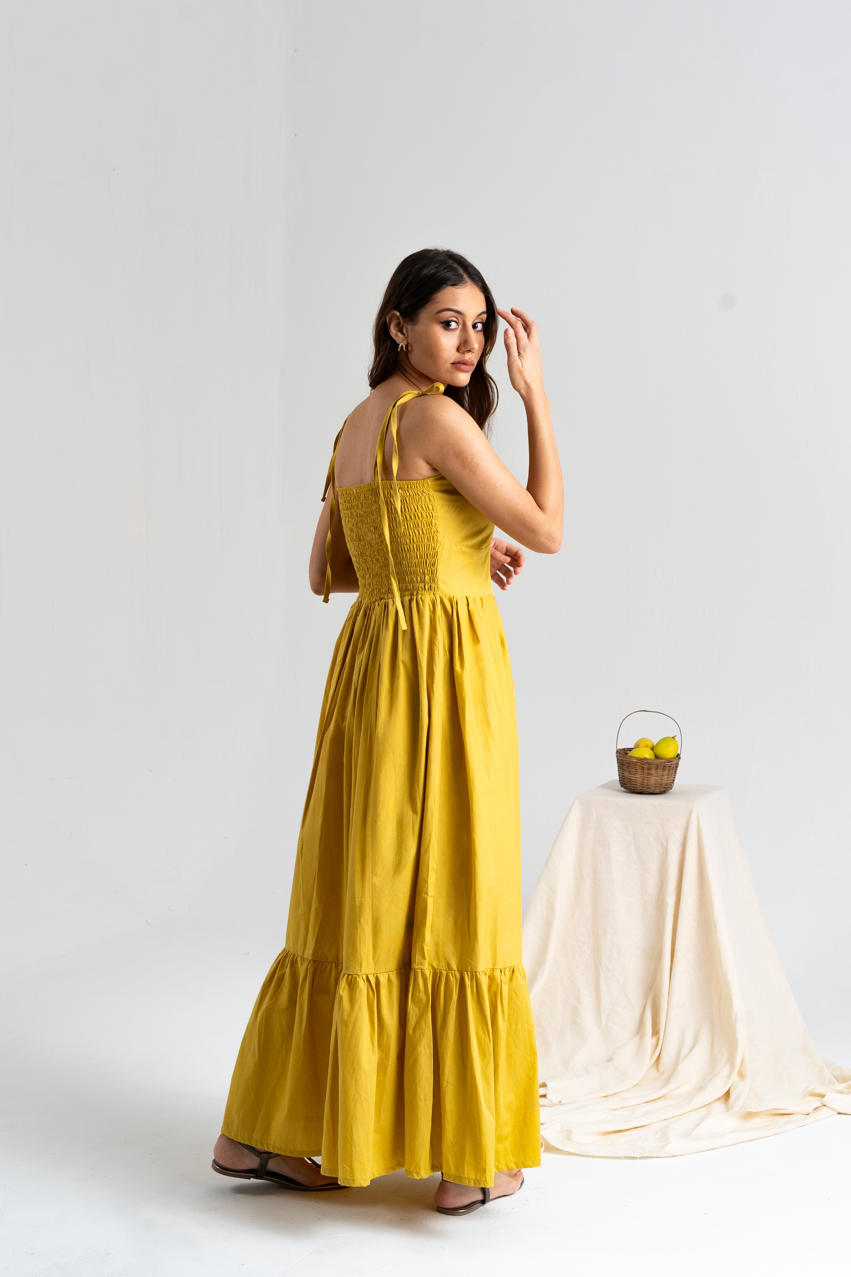 Limoncello Tie Dress in Lime