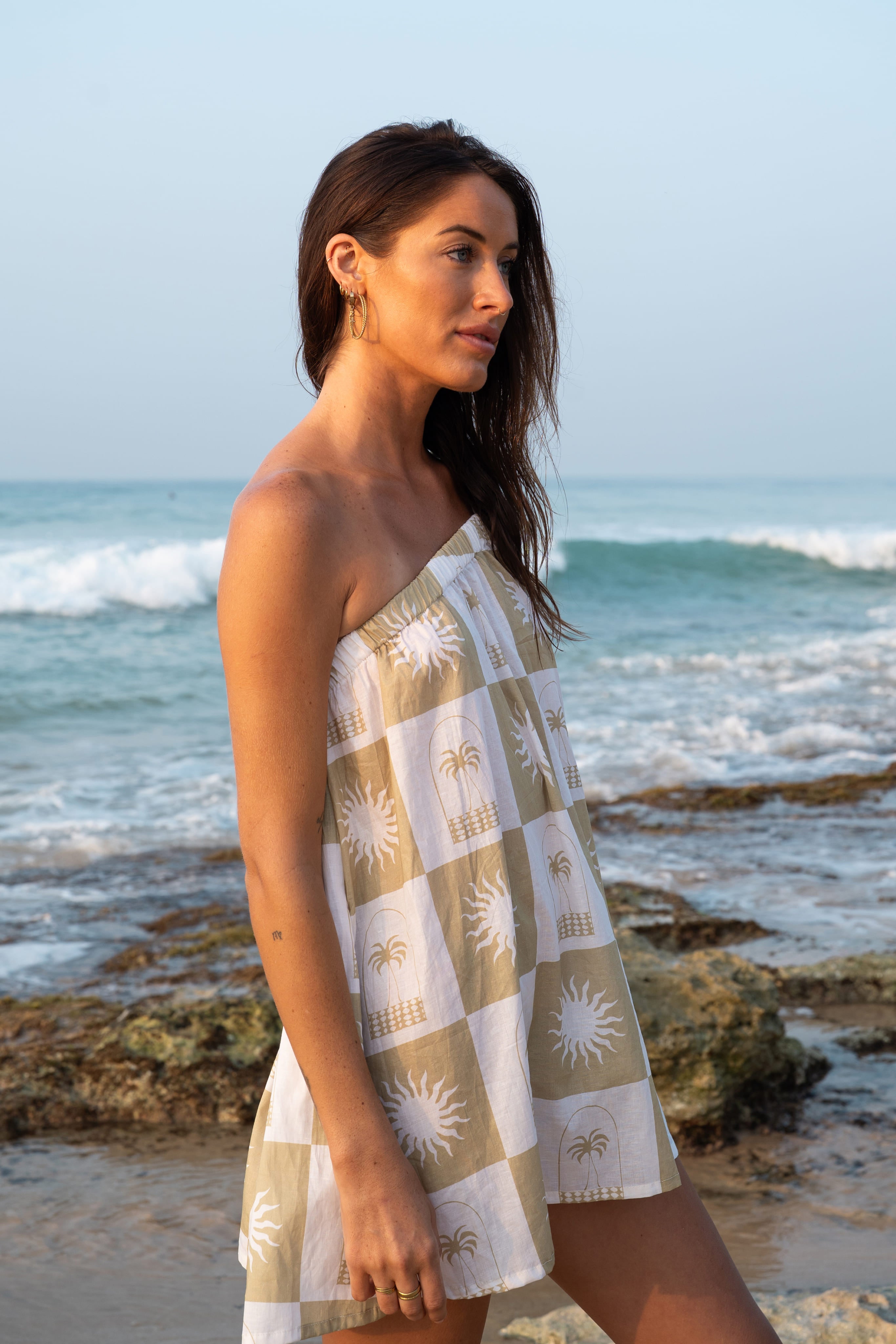 Ariya Mini Dress In Brown