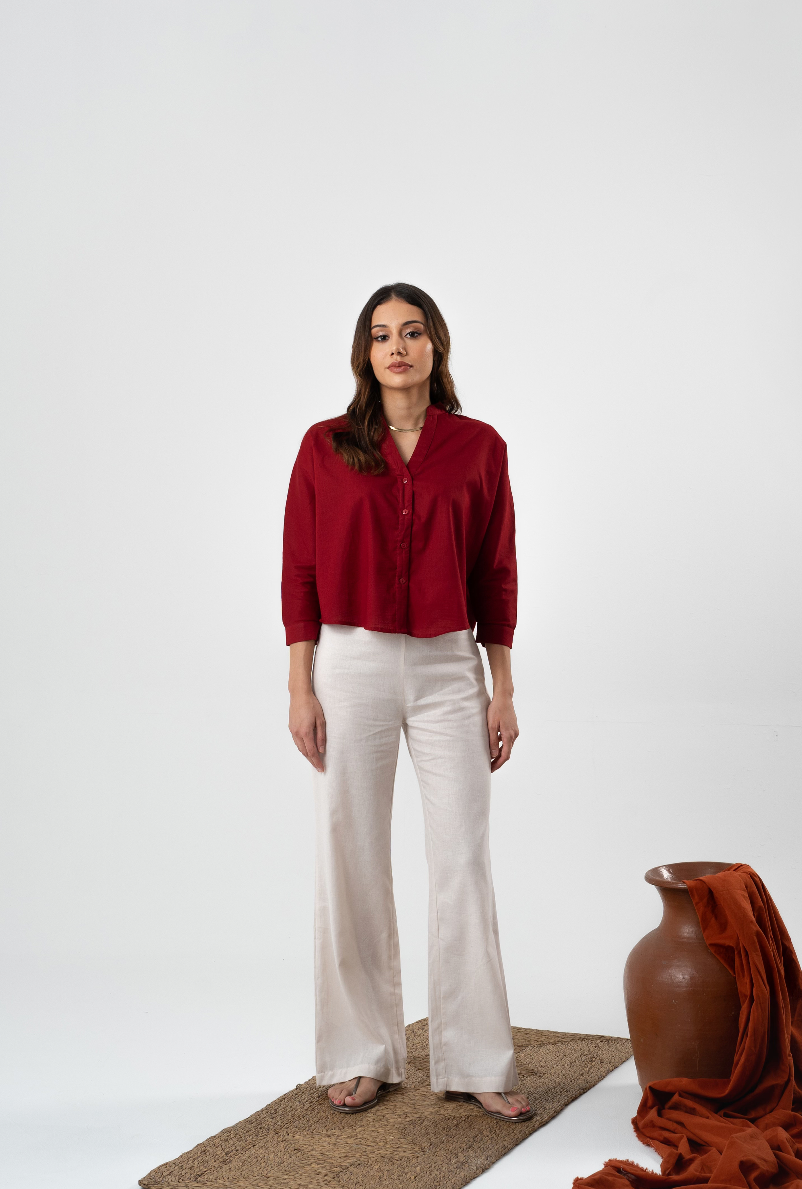 Siena Linen Pant in Beige