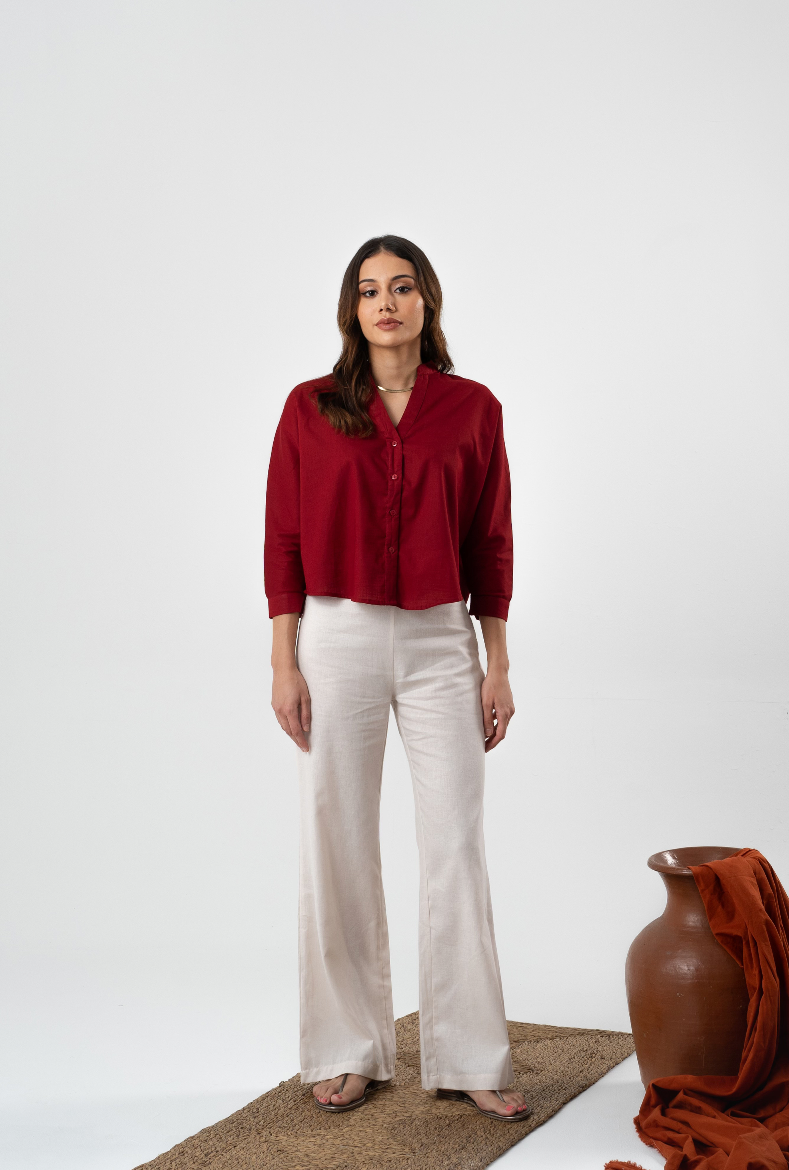 Siena Linen Pant in Beige