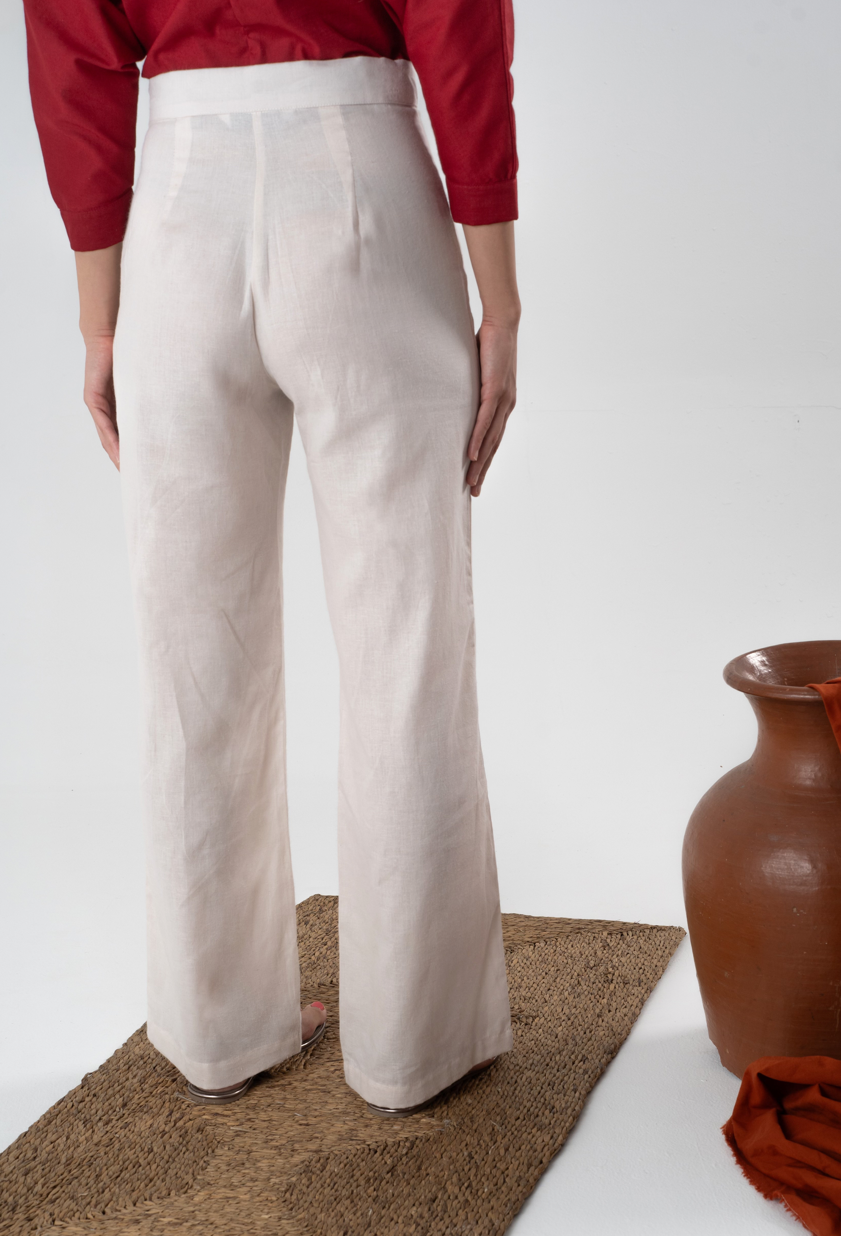 Siena Linen Pant in Beige