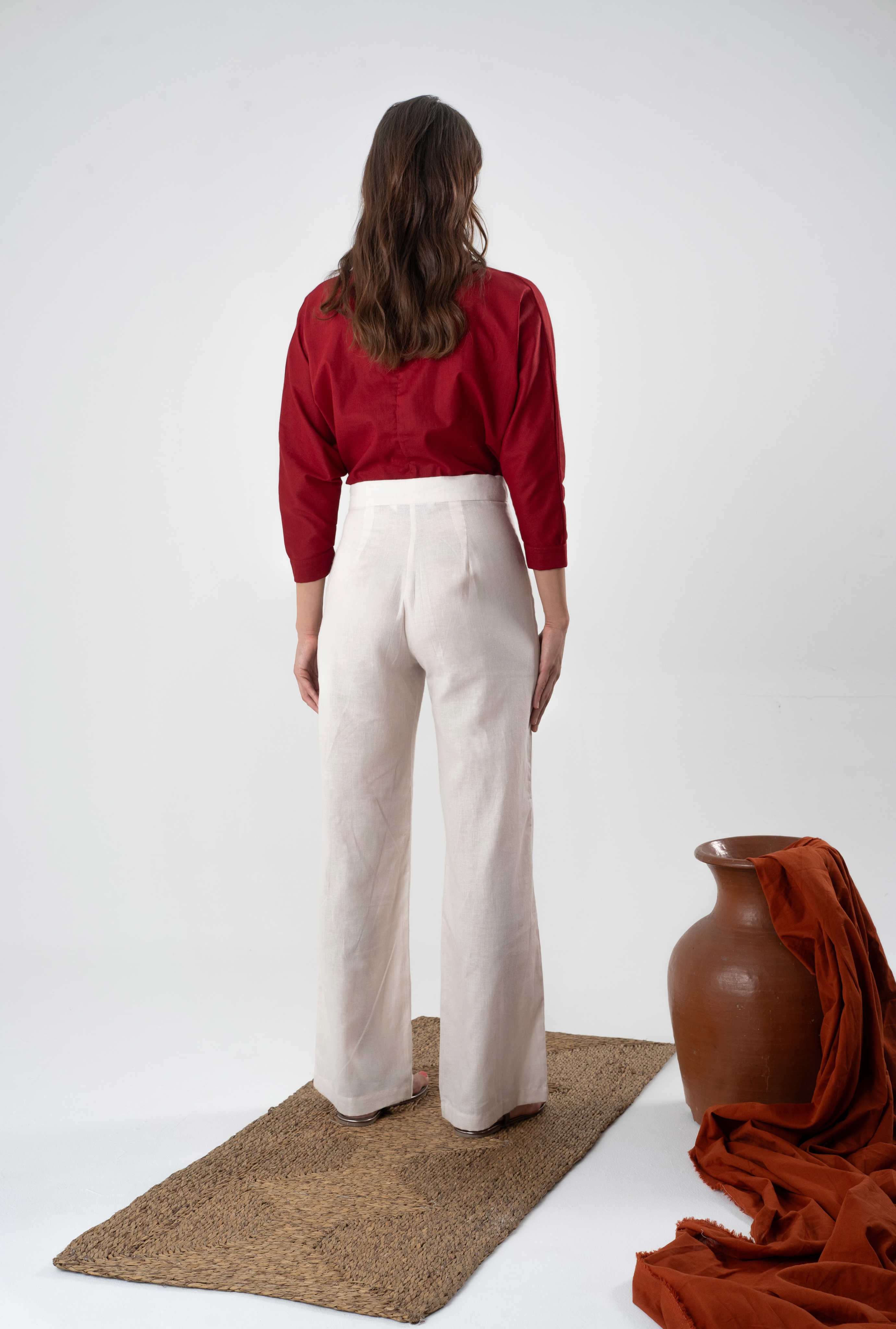 Siena Linen Pant in Beige