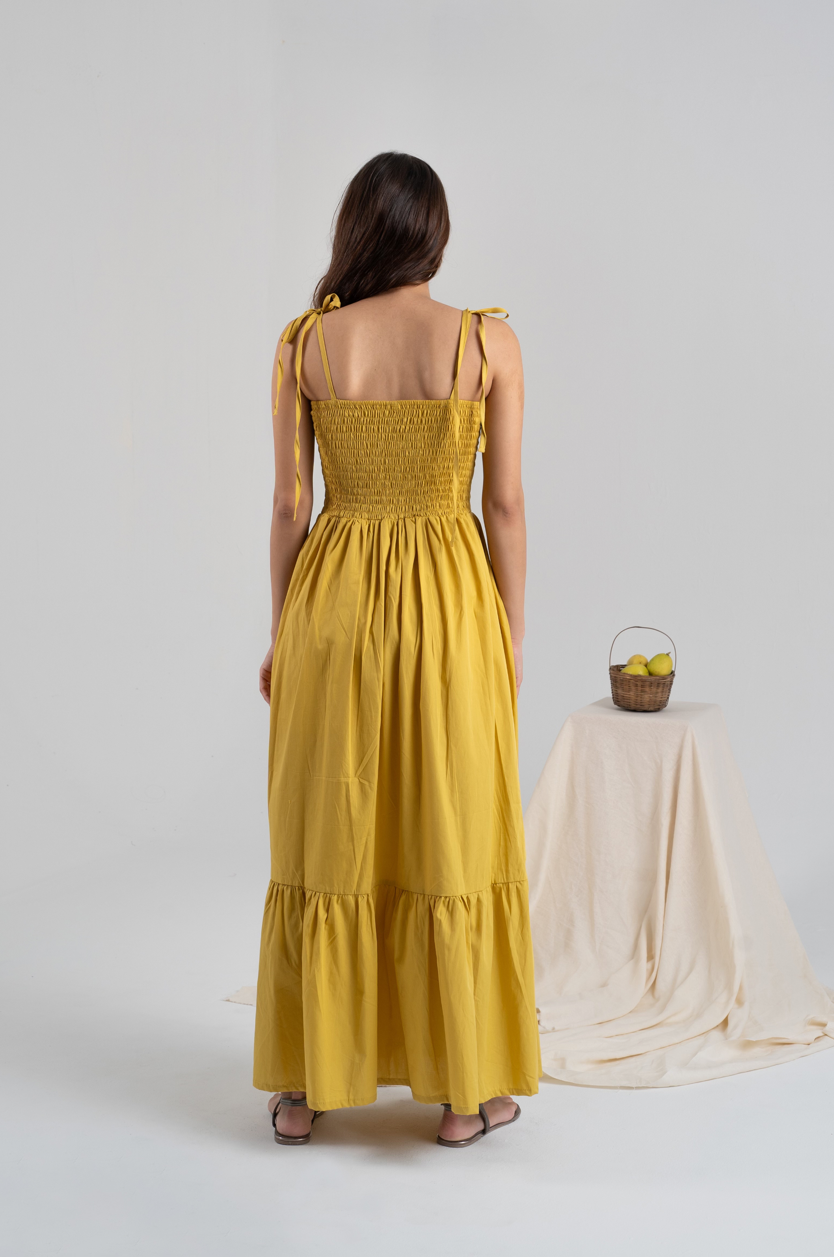 Limoncello Tie Dress in Lime