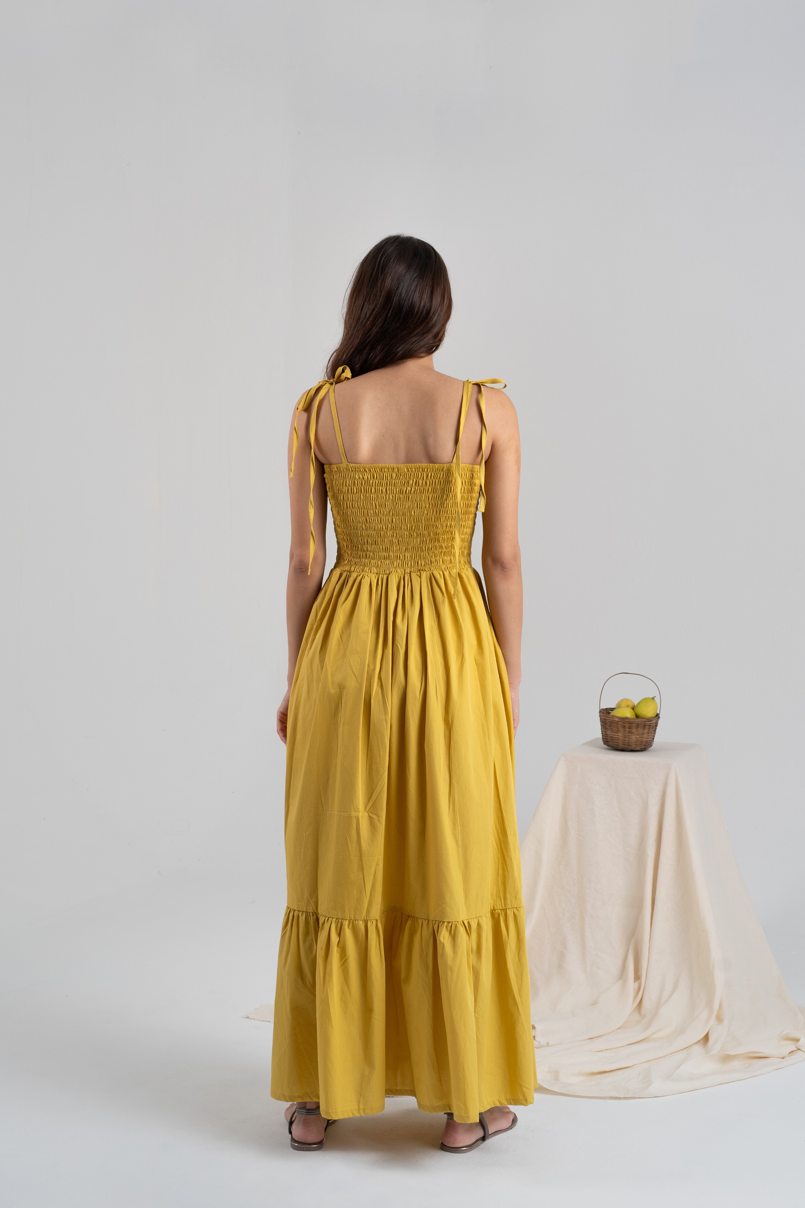 Limoncello Tie Dress in Lime