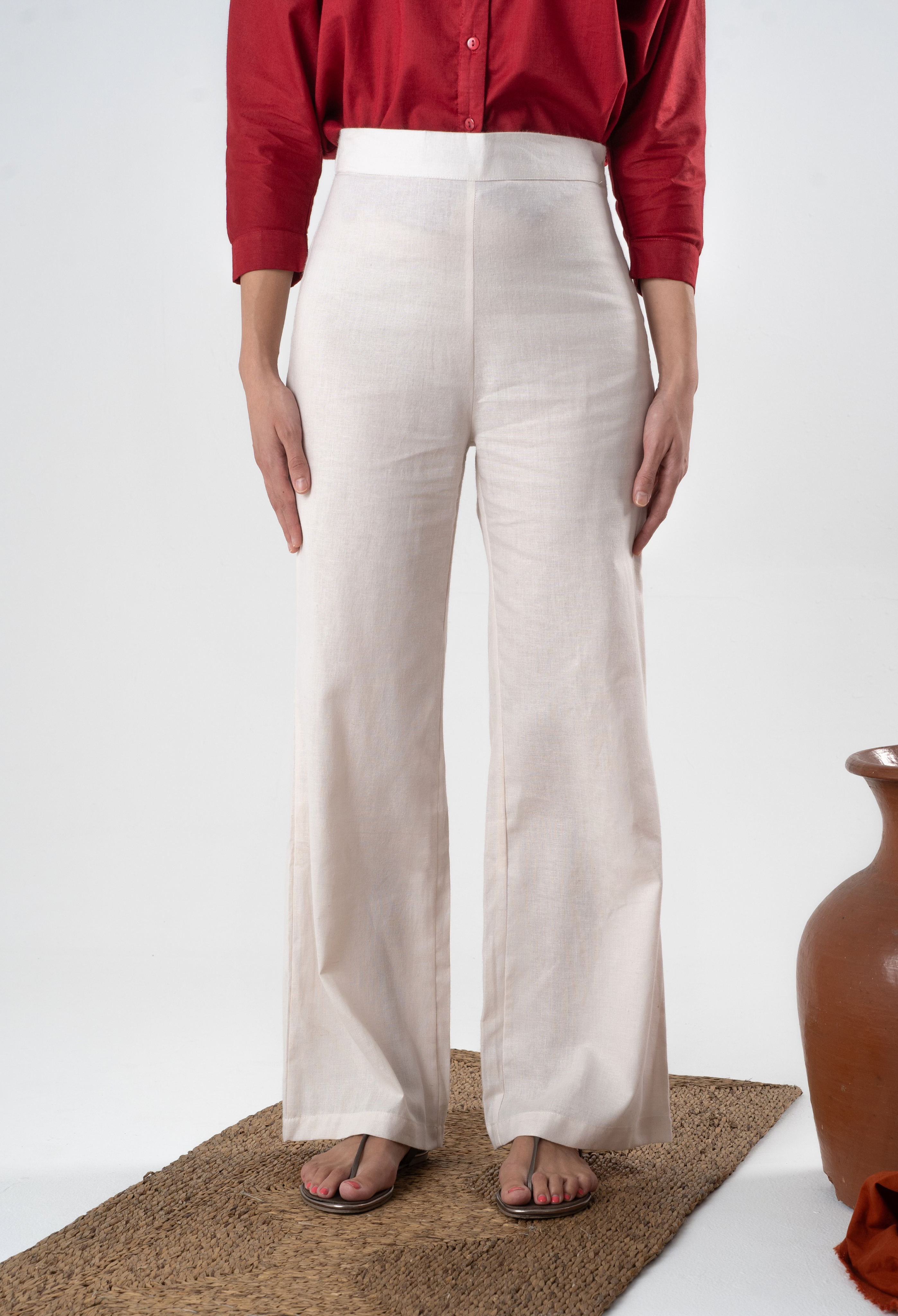 Siena Linen Pant in Beige