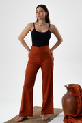 Siena Linen pant in Terracotta