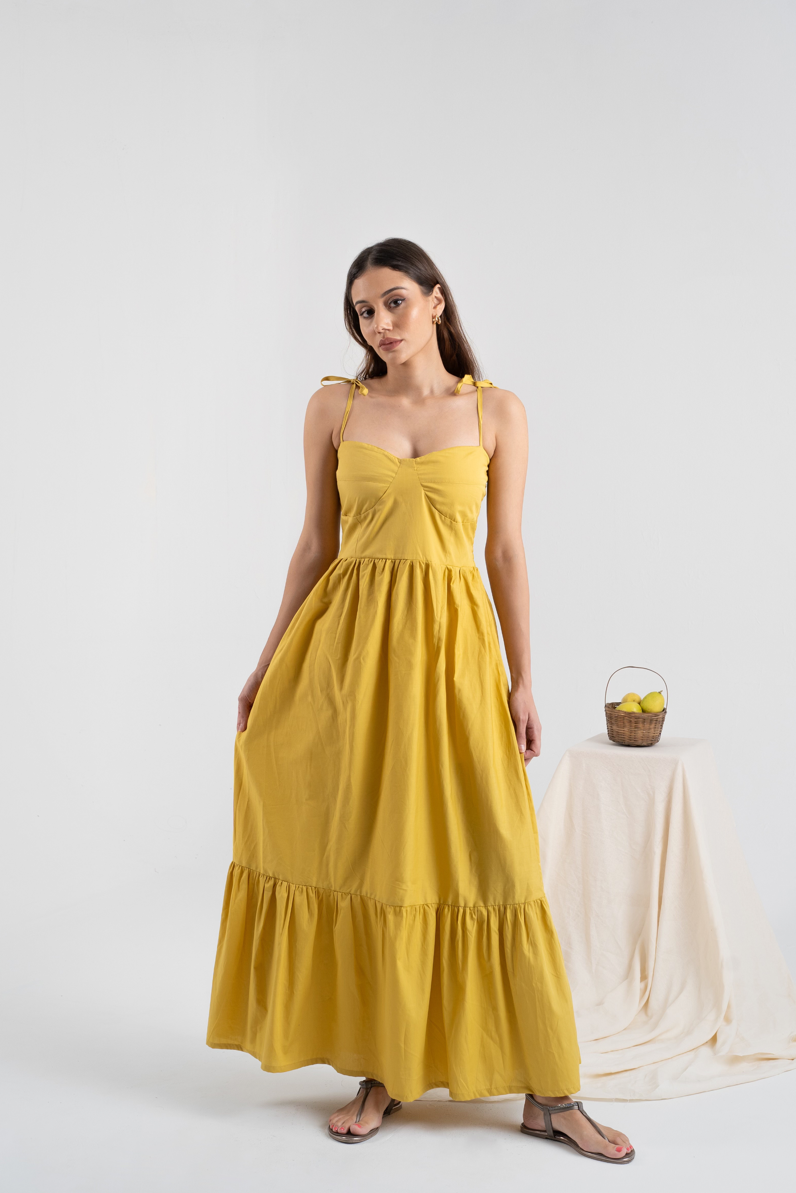 Limoncello Tie Dress in Lime